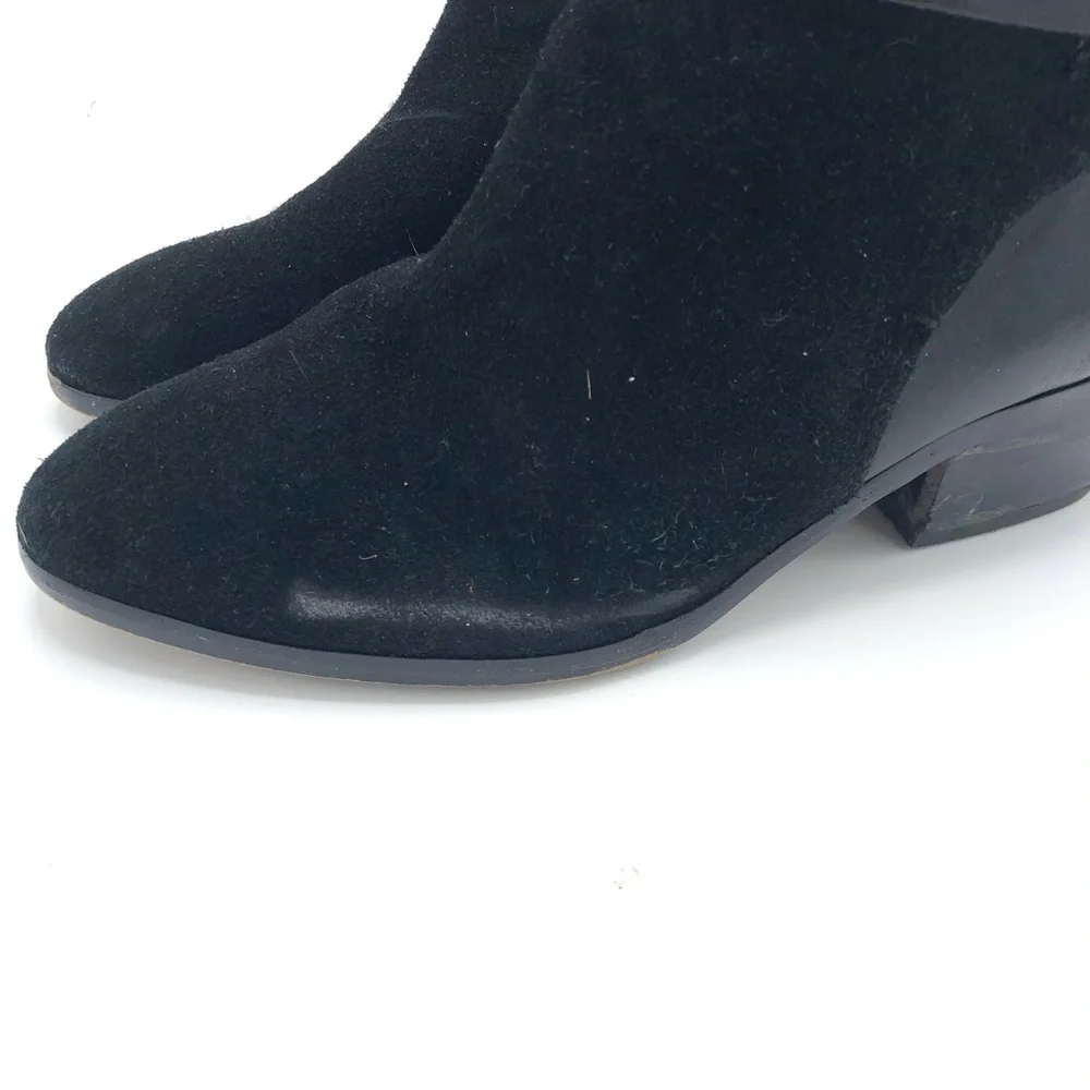MADEWELL Charley Collar Stud Boot Ankle Boot Bootie Black Suede Leather 7.5 MWL